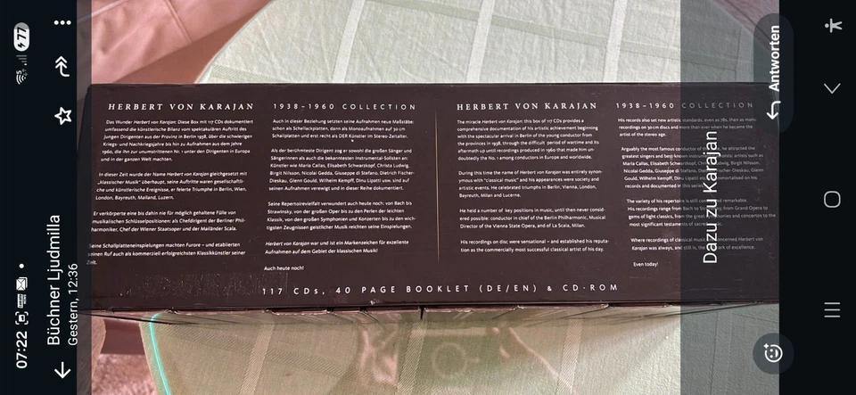 117 CD Herbert von Karajan 1938-60 Kollektion - Bild 4 von 4