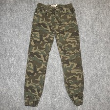 Levi's Boys Camo Jogger Pants Size 14 REG Green Camouflage Elastic Waist