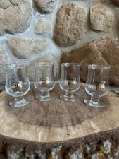 Vintage 4 Baileys Coffee  On The Rocks stemmed glasses shot glasses Gold Script