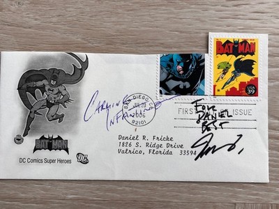 Signed 2006 San Diego Comic Con Batman FDC Carmine Infantino & Jim Lee Autograph
