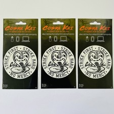COBRA KAI The Karate Kid Decal Stickers Strike First, Strike Hard, No Mercy -NEW