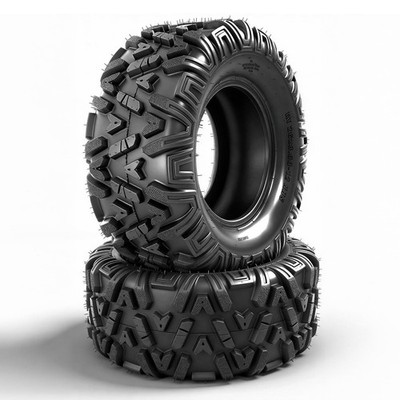 26x8-12 ATV UTV Tires 6 PR All-Terrain for Sand Mud Trail Tubeless Pack of 2