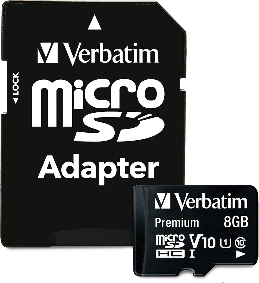 Verbatim 8GB Premium microSDHC Memory Card with Adapter UHS-I V10 8GB, color  - Image 2 of 4