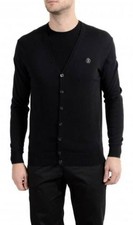 Roberto Cavalli knitted cardigan Made in Italy Cotton Cashmere with Logo Size M