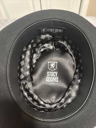 STACY ADAMS MEN'S Black Hat, SIZE Medium M SAW509-BLK2 - Picture 5 of 7
