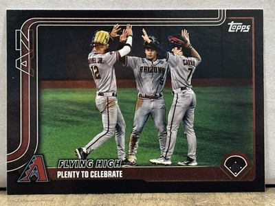 2025 Topps Series 2 #297 Flying High Diamondback Black Border /74 Caroll Gurriel
