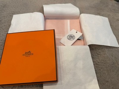 Hermes Pink Striped Handkerchief