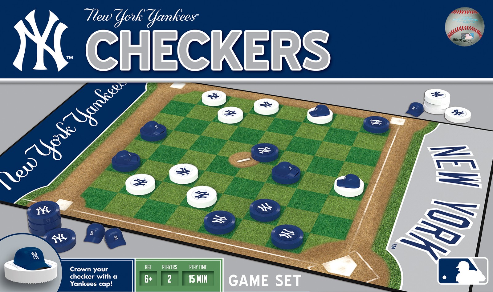 MasterPieces - New York Yankees - MLB Checkers Board Game