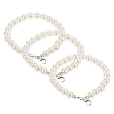 3pcs Beaded Phone Lanyard Pearl Beaded Phone Chain Strap for Women Girls
