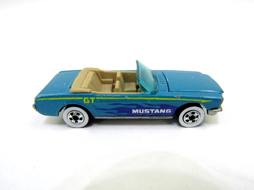 VTG 1983 Hot Wheels Mattel Mustang Convertible White Walls GT Metal Diecast Car