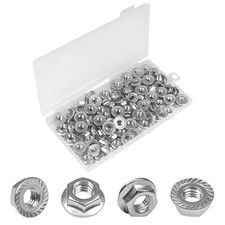 100 Pack, Replacement Nut for Industrial Construction Fasteners, Hex Drive,