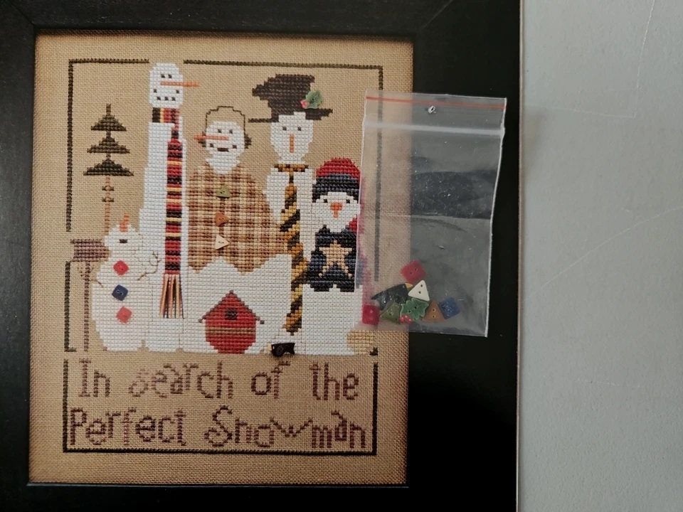 Heart in Hand ~ PERFECT SNOWMAN ~ Cross Stitch Chart w/JABC Buttons - Image 2 of 2