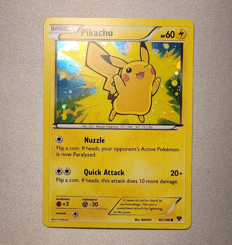 Pikachu 42/146 Holo Pokemon XY TCG Card 2014 Movie Promo Vintage NM