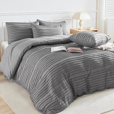 Twin Duvet Cover,Grey 2 Pieces Boho Tufted Duvet Cover Set, Soft and Lightwei...