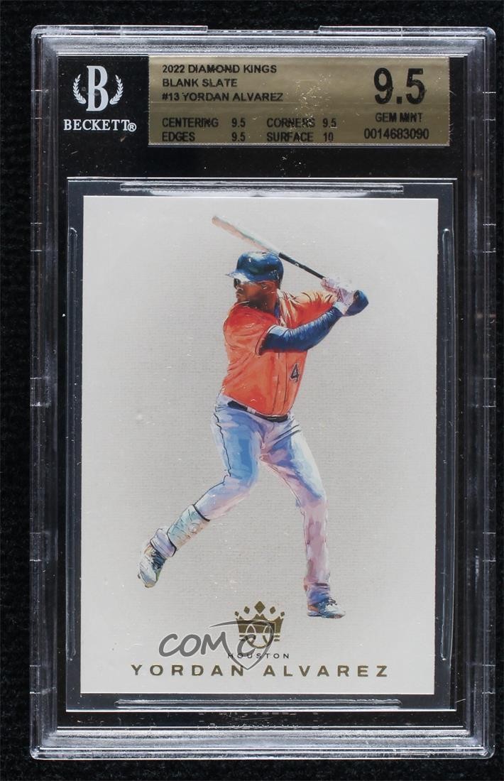 2022 Panini Diamond Kings Blank Slate Yordan Alvarez BGS 9.5 GEM MINT 15zx