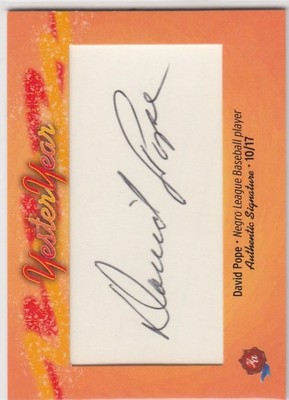 2024 Historic Autographs Yesteryear David Pope Cut Autograph Auto /17 ZW