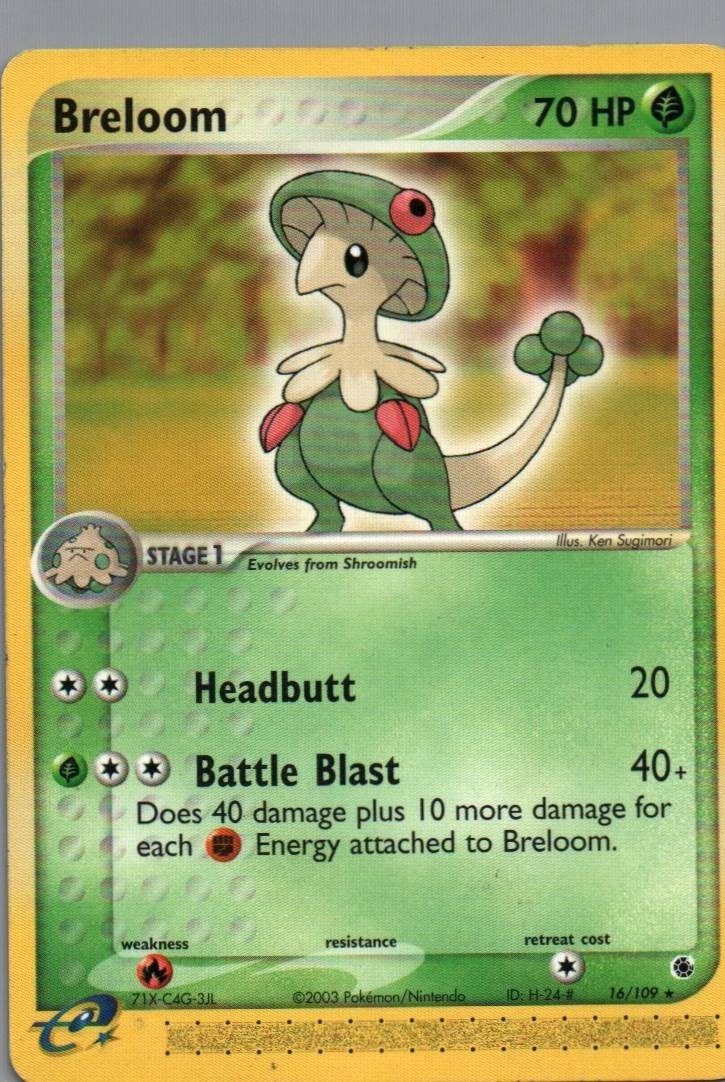 Breloom Normal Rare Ruby and Sapphire 16/109 NM