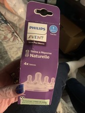 Philips Avent Natural Response Nipples, Extra Slow Flow Flow 1 , 4-Pack, SCY961