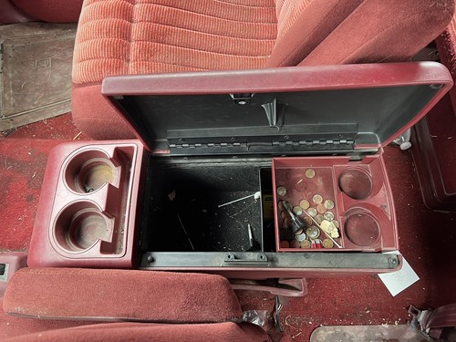 SEATS 88-98 Chevy Silverado GMC Sierra FRONT BUCKET SEATS & CONSOLE RED CLOTH - Picture 8 of 18