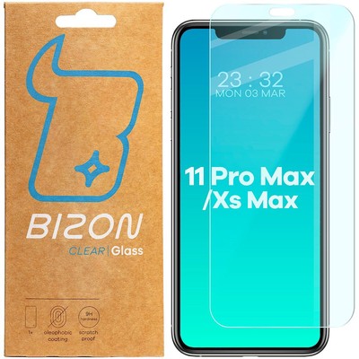Gehärtetes Glas für iPhone 11 Pro Max / Xs Max Bizon Displayschutzglas Hartglas
