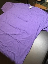 Fruit Of The loom Men’s Plain Short Sleeve XXL TShirt 50/50 Blend Heather Purple
