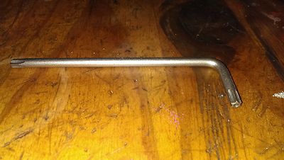TT45 T45 wt hole Torx Torque Tamper L Star Key Screwdriver, hardened CrV