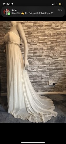 Kirstie Kelly Disney's Fairy Tale Wedding Dress/ Ivory 💯% Silk / Size:12 - Picture 4 of 7
