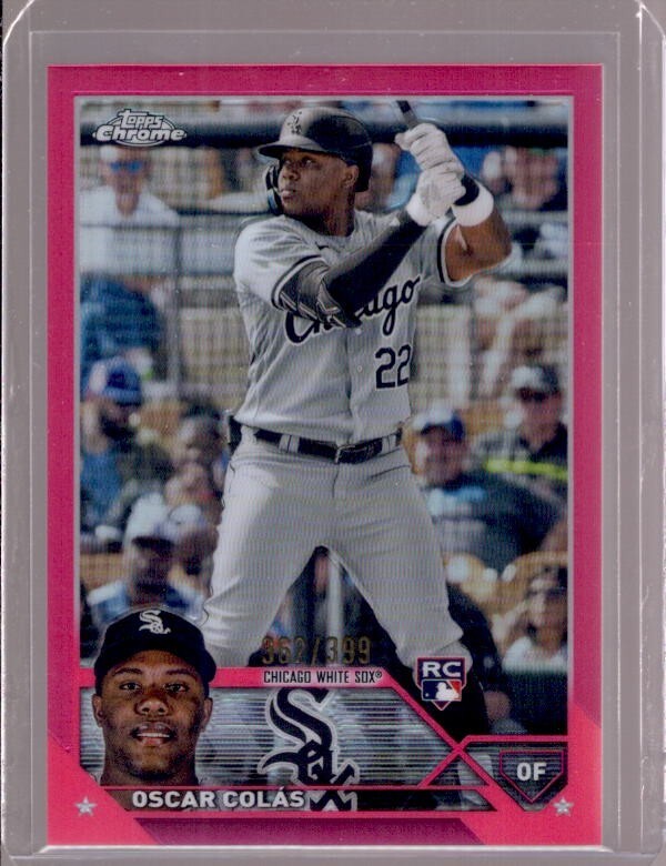 OSCAR COLAS 2023 Topps Chrome #145 Magenta Refractor Rookie RC #362/399