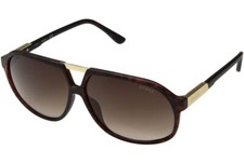 Guess GF5029 52F Dark Havana Plastic Round Aviator Sunglasses Frame 63-11-140 LP