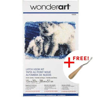 WonderArt Riegelhaken-Set - Arctic Family - 15''x20'' Gratis Haken!