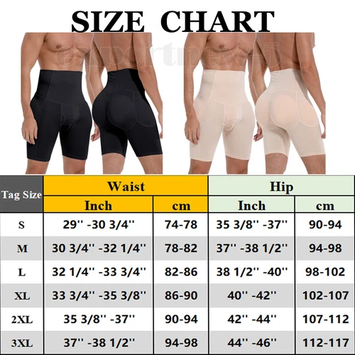 Männer Po-Lifter Hüft Body Shaper mit Pads Booty Hüftverstärker Boxer Unterwäsche USA - Bild 2 von 21