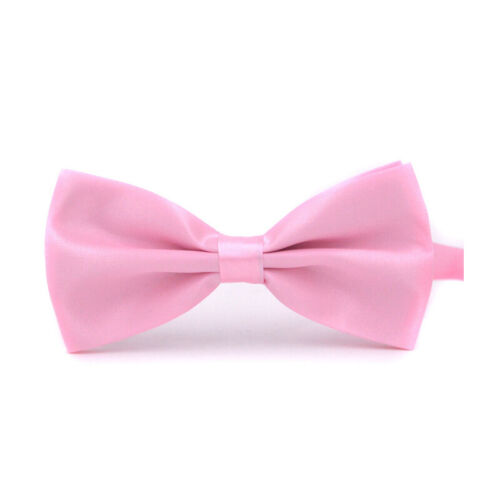 Classic Men Bowtie Classic Wedding Party Bow Tie Solid Color Adjustable Necktie - Picture 24 of 40