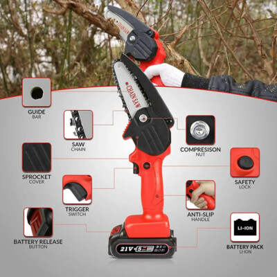 MOTOSEGA DOPPIA BATTERIA 24V KIT VALIGIA ELETTROSEGA TAGLIARAMI PORTATILE - Foto 3