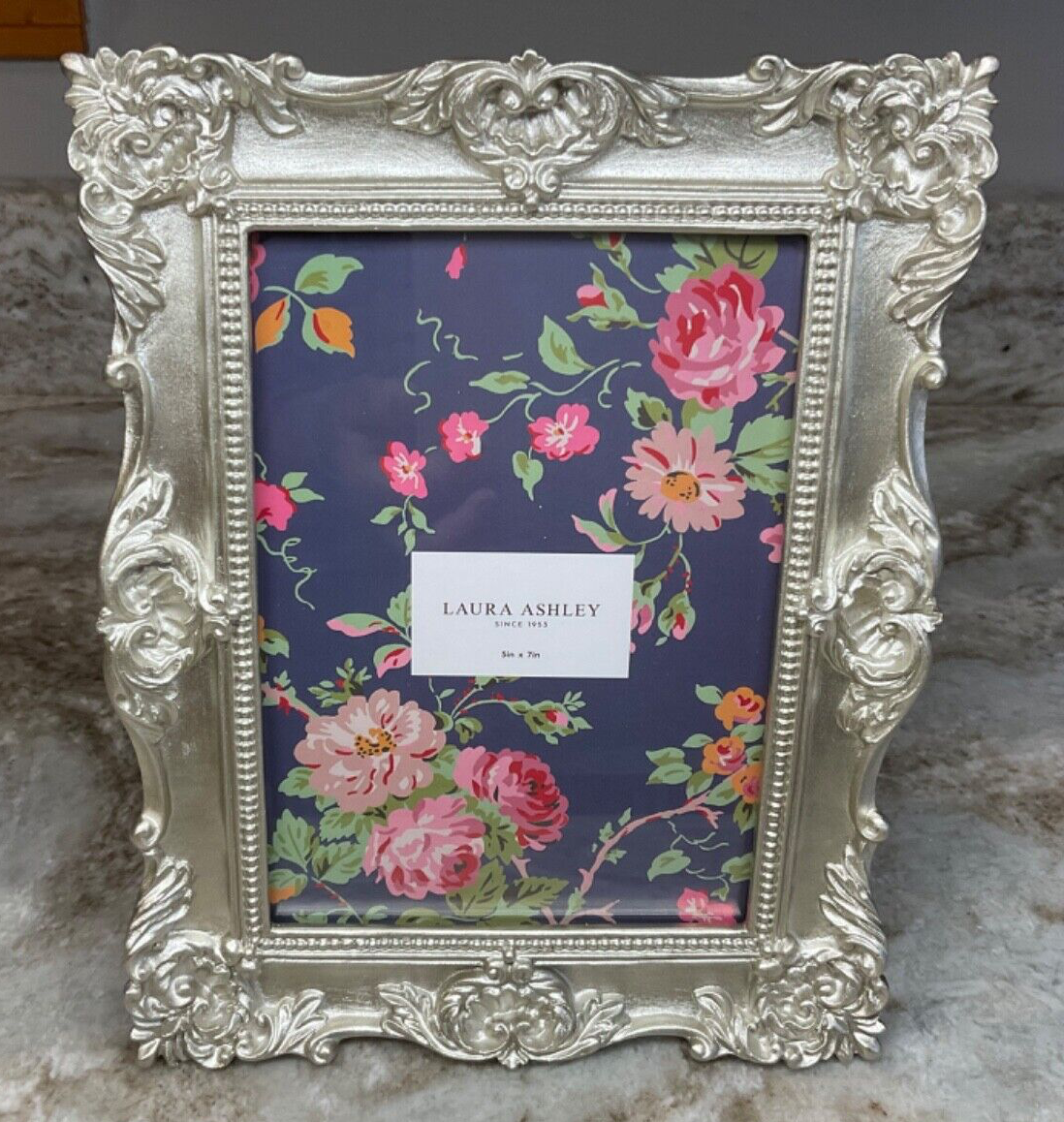 Laura Ashley Picture Frame LARSON GOLD 5X7 Metallic Embellished