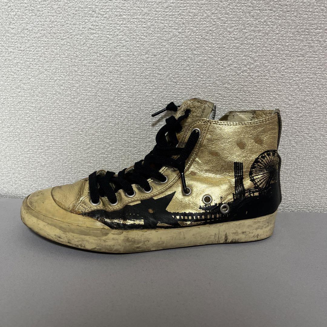 Golden Goose GGDB Francy Sneakers Color Gold Damaged Deisgn Size