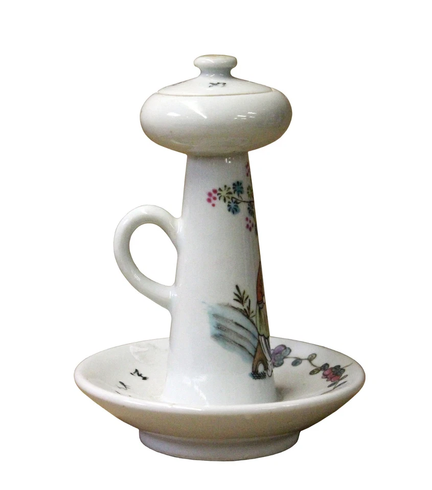 Lámpara de aceite de dibujo de jardín escena lateral dama estilo antiguo chino n363 Foto 3 de 4