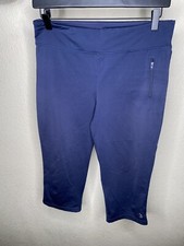 athleta medium leggings cropped blue 