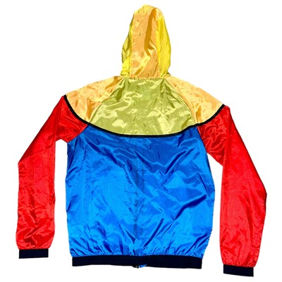 Rare Nike Tech Windrunner Jacket Hyperfuse Nylon Glanz Blue Yellow Red  Medium | eBay