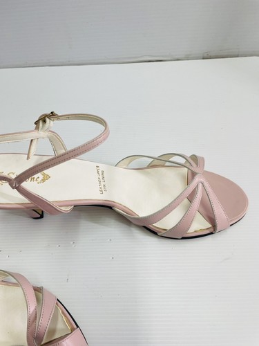 Simone Leather Sling Back Strappy Heel Slide Shoes NWOB Size 9.5 40.5 Pink. - Picture 7 of 10