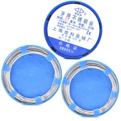 Dental Orthodontic Ligature Wires Stainless Steel 0.5 0.6 0.7 0.8 0.9 1.0 1.2mm - Photo 1/4