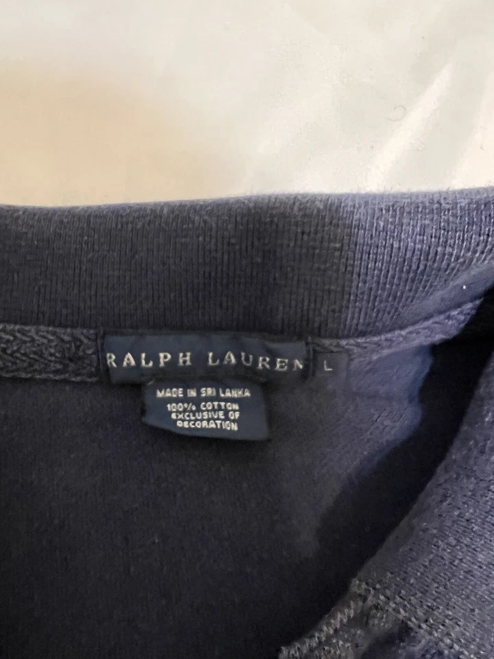 Vintage Polo Ralph Lauren Youth Polo Blue RLPC Row #2 Size Large 117 - Image 2 of 4