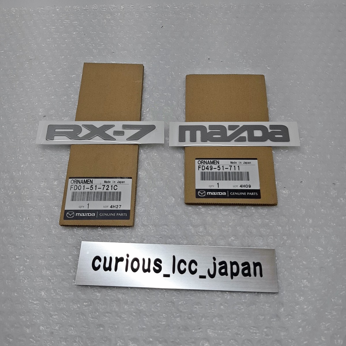 Mazda RX-7 OEM RX7 FD3S FC3S FC3C Rear Logo EMBLEM SET ORNAMENT