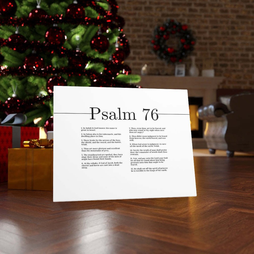 Psalm 76 Glorious And Excellent White Bible Chapter Canvas Chri eBay