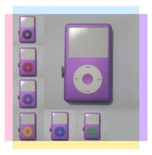 Purple Front Cover With Clickwheel Housing Kit Assembly For iPod Classic 6th 7th