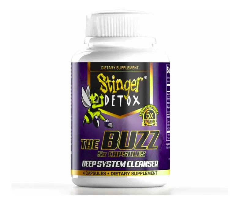Stinger Detox 5x Buzz Capsule 4ct Whole Body Deep System Cleaner