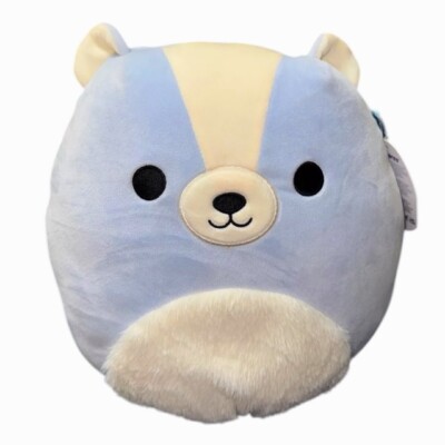 Squishmallows SOL the Periwinkle Skunk w/ Furry Belly 11 inch Blue Plushie Toy