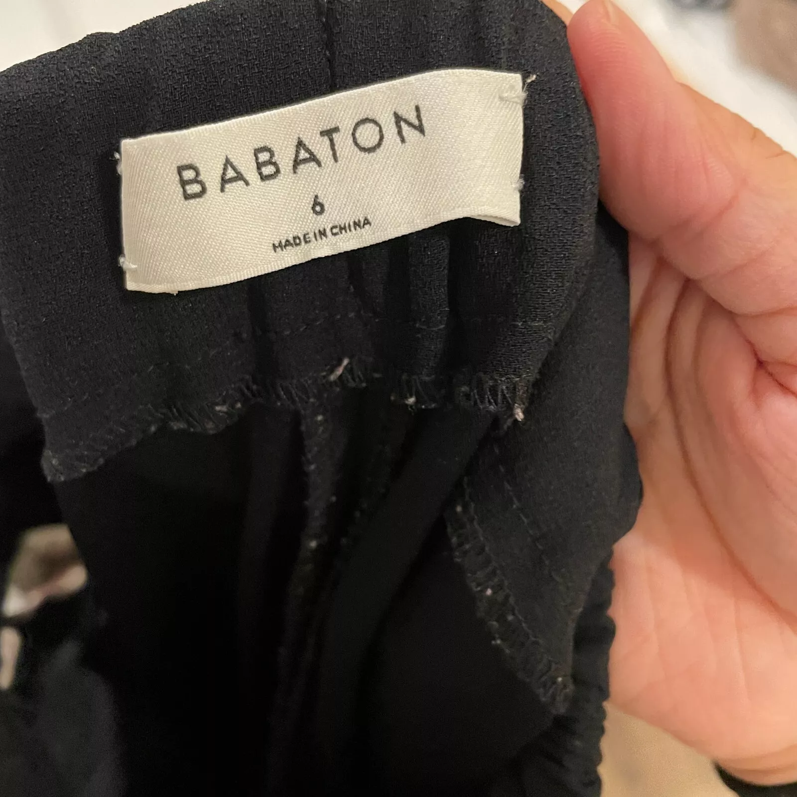 aritzia babaton conan cropped with red & white stripe pull on pants