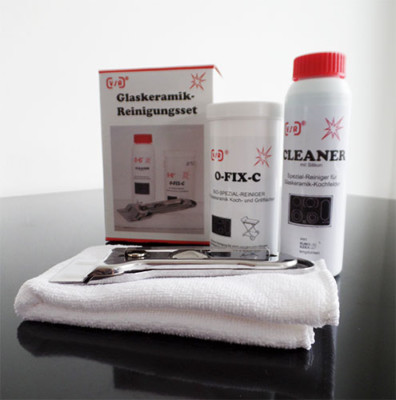 Reinigungsset VSR Cleaner & O-Fix-C für Glaskeramik-Kochfelder uvm.