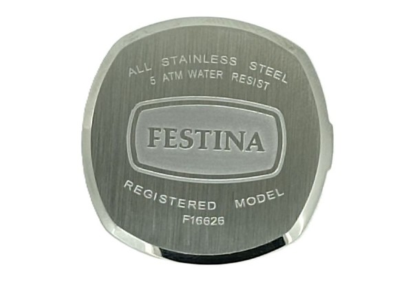 Festina Ersatzbodendeckel FüR GehäUse Edelstahl Silberfarben F16626-image