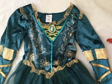 Disney Store Princess Merida Costume Dress Gown Girls 9-10 EUC Doll